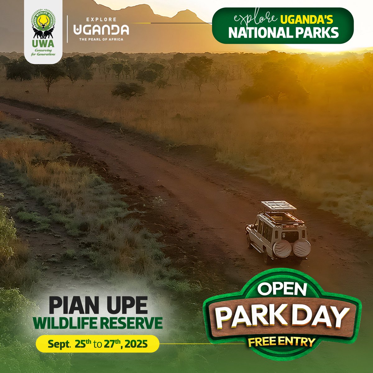 Explore the Pian-Upe Wildlife Reserve in Uganda, a pristine sanctuary where wildlife thrives, including cheetahs and the returning giraffe population.

#OpenParkDays2025