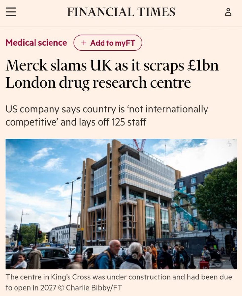 JeremyCordite's tweet image. This week Ineos pulled out of the UK and said it would invest £3bn in the US instead. Merck has abandoned its £1bn investment directly blaming the UK government. Admit you have no idea what you&apos;re doing.
