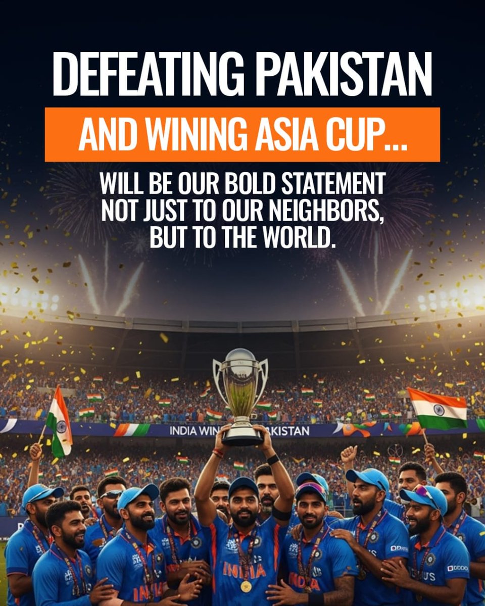 Cricket is more than a sport when India faces Pakistan.
It becomes a mission of pride, unity, and unshakable will.
India must finish this story with a victory. #DefeatPakInEveryField