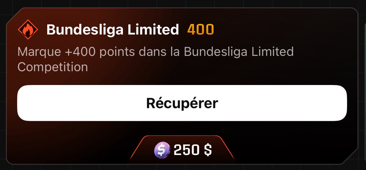 PascalCayrol's tweet image. Le palier 3 Bundesliga atteint grâce à M. Kane 🤩🤩🥳🥳 #sorare26