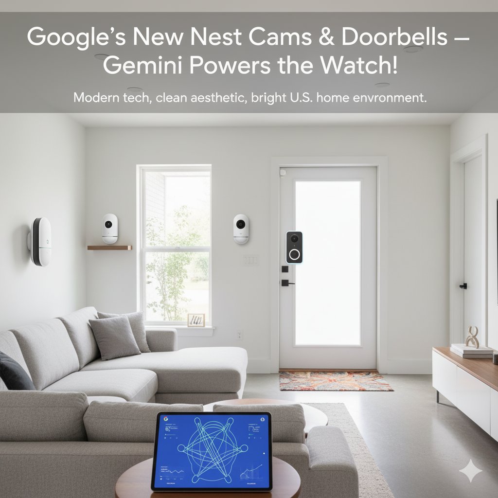 usatechgadgets's tweet photo. Google’s New Nest Cams & Doorbells Unveiled: Gemini Assistant Powers the Watch!
Upgrade your home security today:https://t.co/QwZHcOxD4N
#GoogleNest #SmartHome #GeminiAssistant #HomeSecurity #TechTrendsUSA https://t.co/ddbnGmahTj