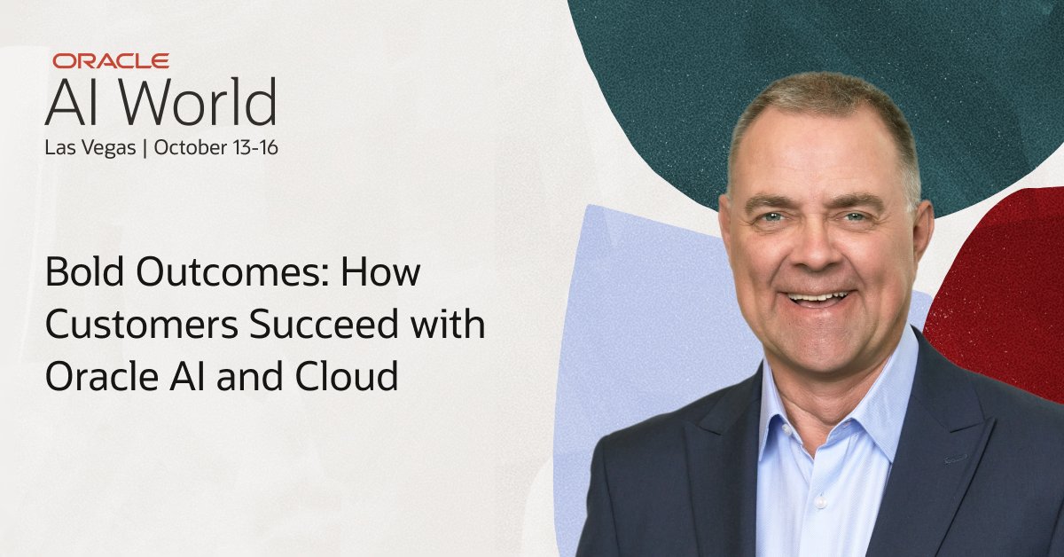 Rob_Samir's tweet image. Join @Oracle’s Gary Miller at #AIWorld to hear directly from Oracle partners and customers as they share AI innovation and cloud success stories that you can take back to your organization to fuel what’s next. social.ora.cl/6010AOkdY