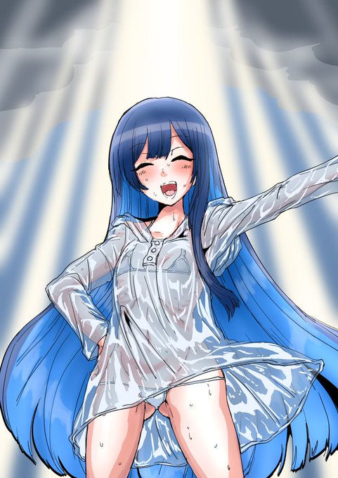 今日の日課は半透明レインコートマイクロビキニ双葉湊音さんです 