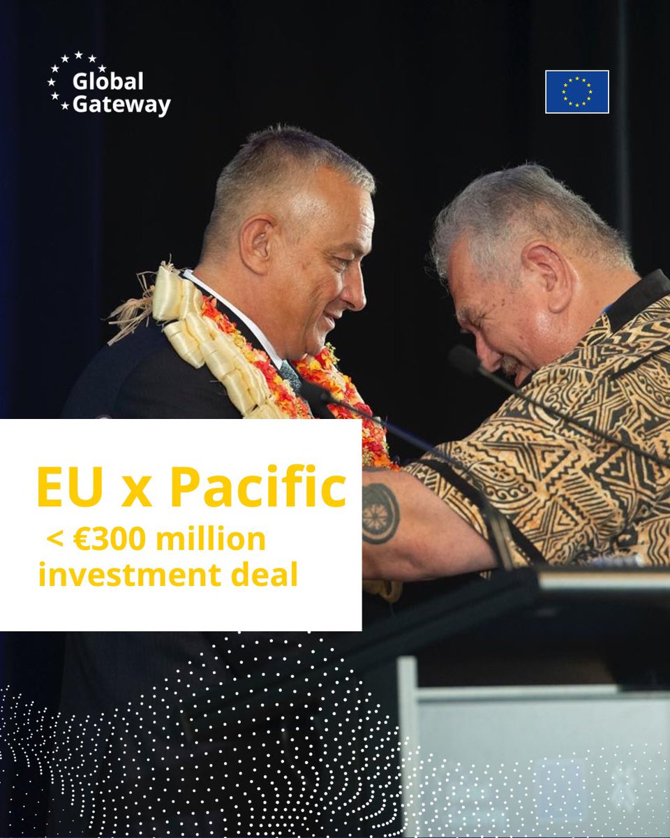 Investing in sustainable development - that is what our 🇪🇺 Global Gateway is about. And during my mission to the Pacific, we delivered the largest-ever EU–Pacific investment package.

Together with local political and business leaders, I announced a nearly €300 million