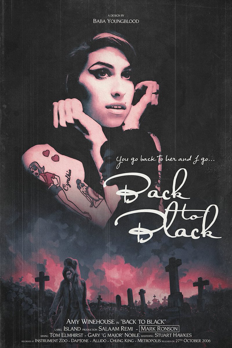 Born #onthisday in 1983, the one &amp; only #AmyWinehouse 🖤

Here's my birthday tribute to her, inspired by French drama "BETTY BLUE" 💙

Art: "AMY BLACK"