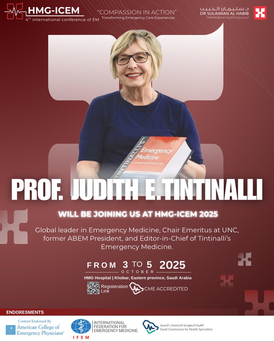 🚨With the legendary Prof. Tintinalli

Unlock the secrets of emergency medicine. 

This is your chance to engage with a true icon in the field!

🗓️ Mark your calendars!