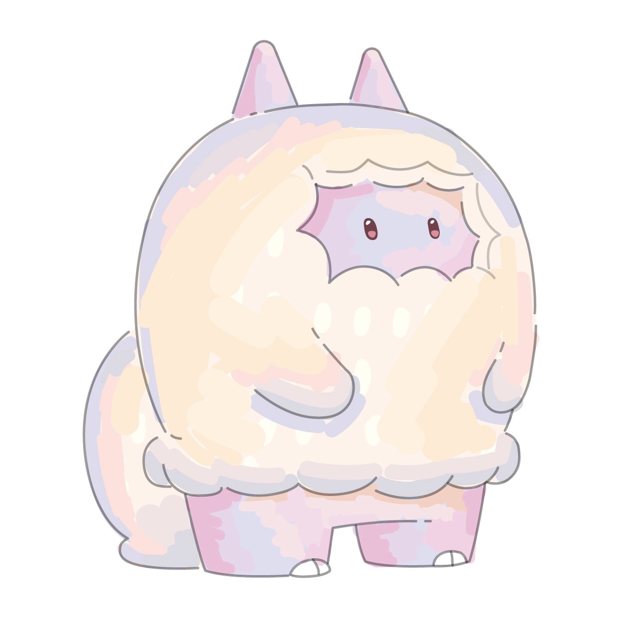 フワドコカムリ　ソフビ　三体セット　白　ピンク　ブルー フワドコカムリ ソフビ 三体セット 白 ピンク ブルー