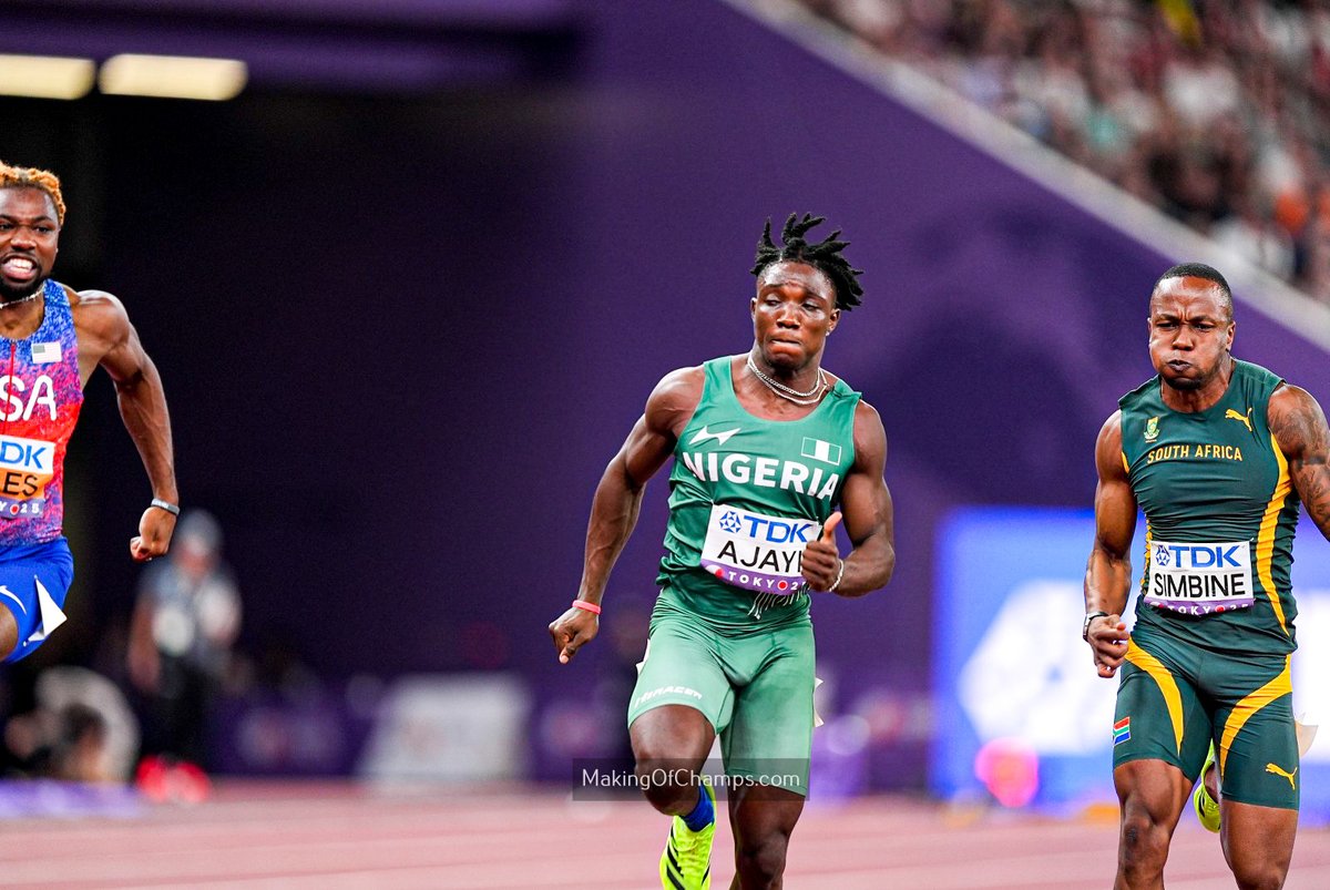 MakingOfChamps's tweet image. Kanyinsola Ajayi might not have won a medal, but what he has just done today is such a big deal. 

Giving Nigeria a lane in a stacked 100m final, and finishing 6th in a global championship... it deserves to be celebrating. 

What is even more astonishing, is that he is just…