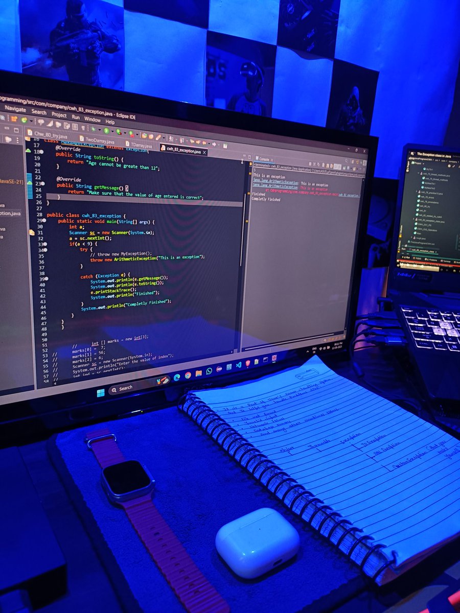 Bhanu_Codes_404's tweet image. Day 31/365 Core Java #365DaysOfCode &amp; #100DaysofJava 🚀
Today's topic👇
🔹Exception class in Java
🔹Important methods
🔹Handle problems
🔹Tree Structure
🔹Example &lt;/&gt; CODE
#letsconnect
#BuildInPublic
#Coding
#TechTwitter
#Javadeveloper
#DevCommunity
#Programming