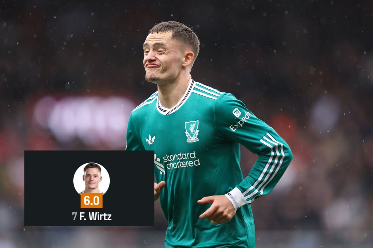 They gave Florian Wirtz a 6.0 out of respect they have for Jurgen Klopp😭