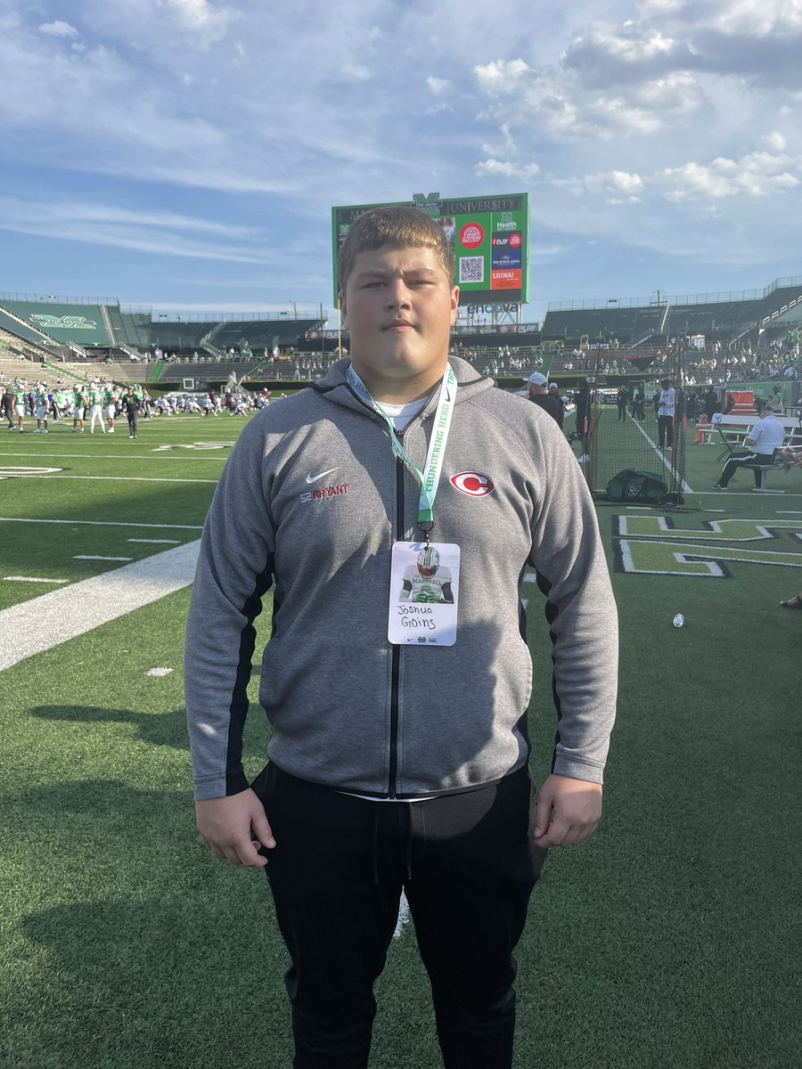 JoshuaGoins75's tweet image. Had a great day at @HerdFB thanks for the invite! Look forward to continue to learn more about the program! Excited to keep getting better this season! 🏈 @coachsalmons1 @redhound  
@justice_bishop  
@CoachTonyGibson