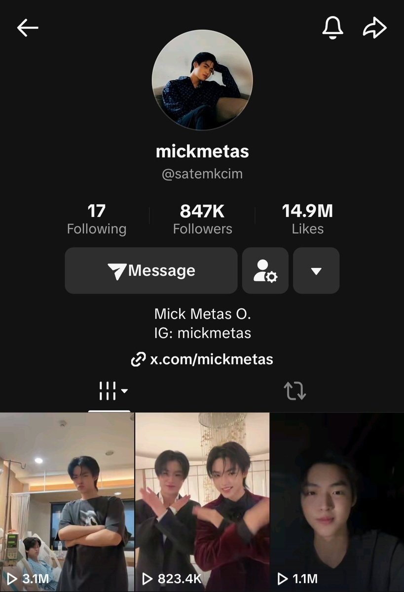 เชิญชวนแฟน ๆ มาเพิ่มเอนเกจ TIKTOK ให้พี่ลูคน้องมิคกันค่า 🦊🐰🤍

▫️เสริชชื่อน้อง ๆ ในช่องคนหา
พี่ลูค🦊
📍tiktok.com/@lukesoandenzo…
น้องมิค🐰
📍tiktok.com/@satemkcim?_t=…

▫️เข้าชมคลิปในช่อง TIKTOK ของน้อง ๆ  พร้อมทั้งกด Like/Comment/Share/Repost 

#lukeso_ #mickmetas 
#LukeMick