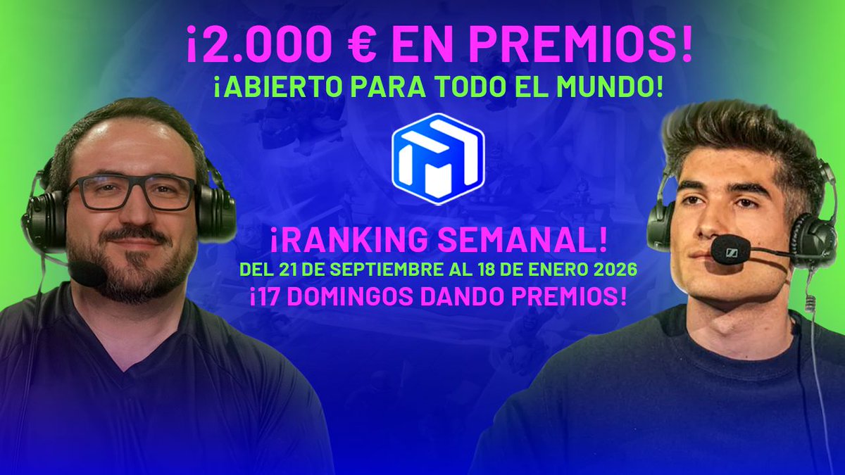 👑TORNEO CLASH ROYALE
🗺️ABIERTO A TODO EL MUNDO 
🏆Inscríbete YA 👉bit.ly/46ldrl8 
💸 1.975 € en premios
🎟 Rifas: 75 € cada domingo ×17
🪨Con el Profesor <a href="/Real_BaleGame/">BaleGG</a> 
🗒️Mas información ➡️discord.com/invite/jFZM4GC… 
<a href="/torneum/">Torneum</a>