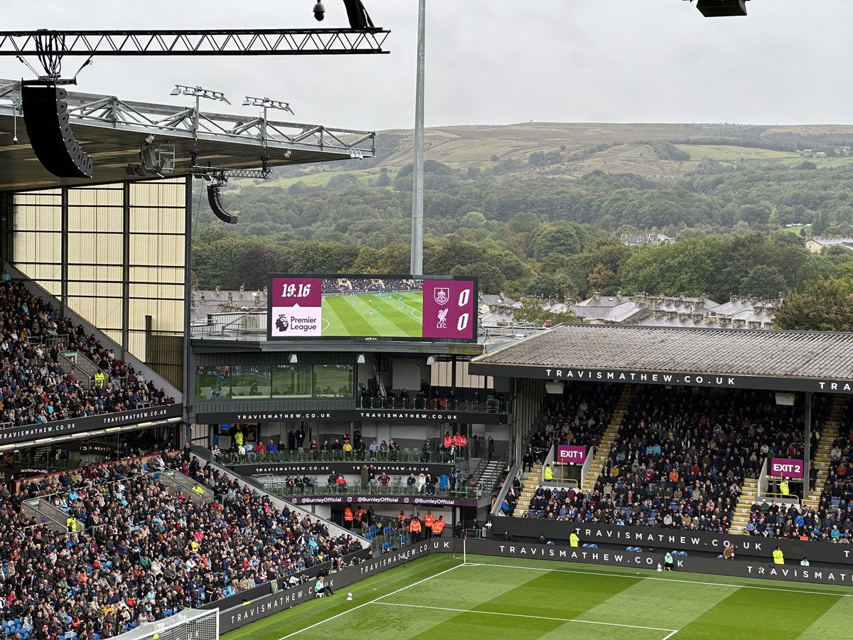 Turf Moor for Burnley v Liverpool.