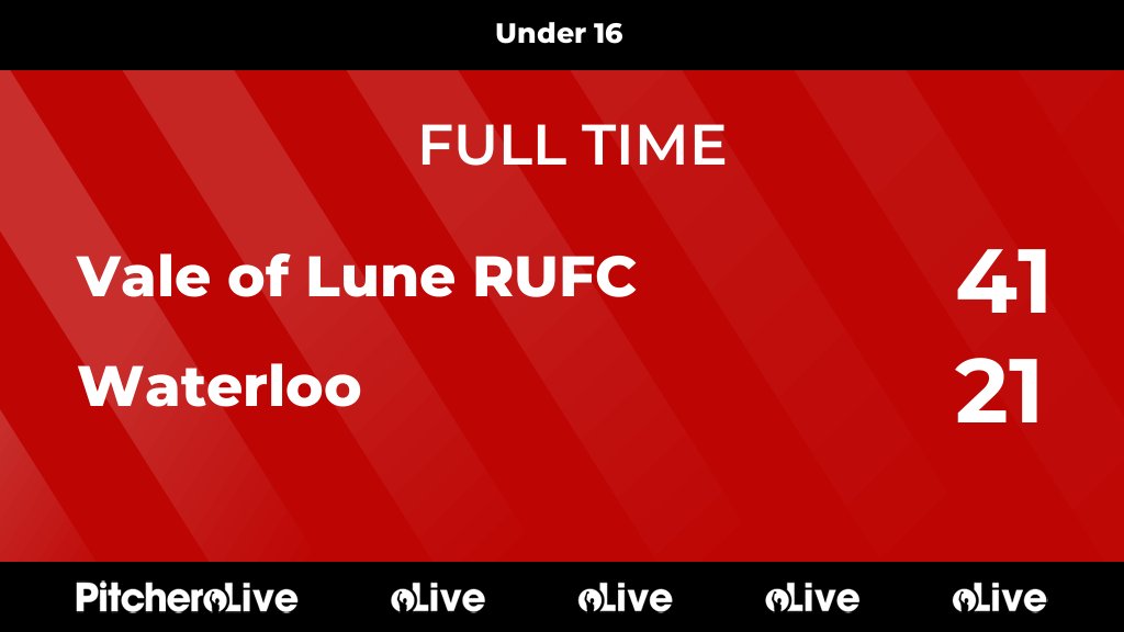 FULL TIME: Vale of Lune RUFC 41 - 21 Waterloo
#VALWAT #Pitchero
valeoflunerufc.org/teams/37491/ma…