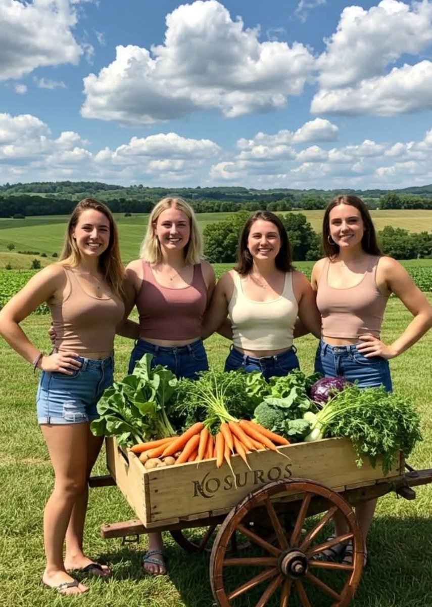 sophia_artx's tweet image. 🌿✨ A perfect day in the countryside, sharing smiles, friendship, and the freshness of our harvest. Nothing beats the simple beauty of farm life 🥕🥬🍇
#farmlife #naturevibes #fresheggs