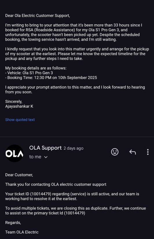TeslaClubIN's tweet image. We thought Ola service had improved, but it doesn't seem so everywhere.
@bhash , the state of @OlaElectric service centers at many places is really bad. Mangalore service center seems closed from few days and with no answers to customers.
You need to leave everything else you…