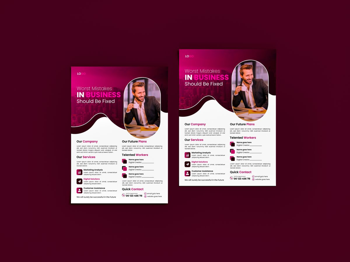 graphiqomas's tweet image. ✨ Professional Business Flyer Design ✨

This flyer is crafted with a clean and modern layout, perfect for promoting businesses, services, or corporate events. 
#graphiqomas #mehdihasanmasuf #graphicdesign #business #businessflyer #branding