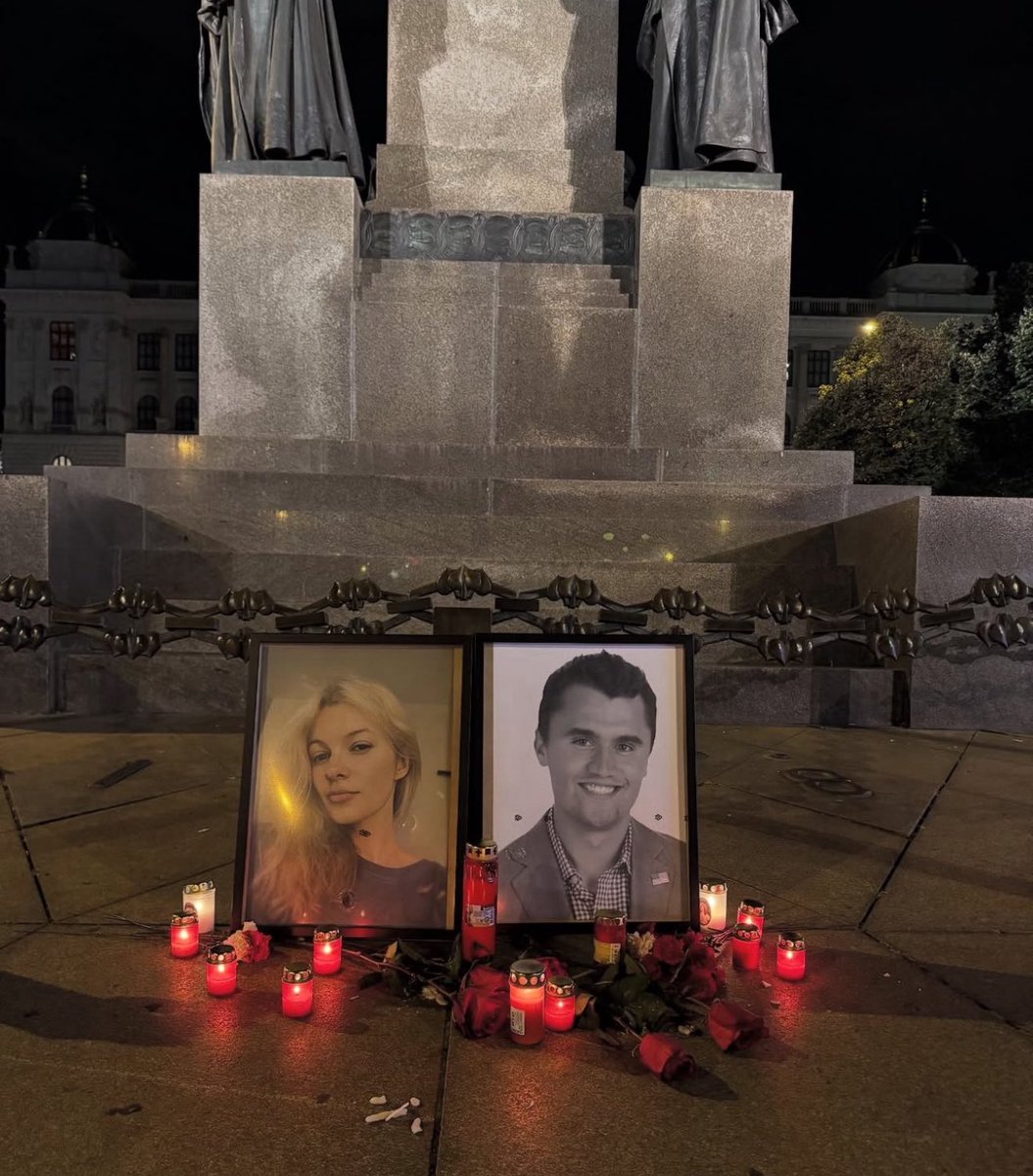 Nick Sortor (@nicksortor) on Twitter photo A memorial has been set up in Prague, Czech Republic for both Charlie Kirk and Iryna Zarutska ❤️
Neither of them will ever be forgotten
h/t <a href="/visegrad24/">Visegrád 24</a> A memorial has been set up in Prague, Czech Republic for both Charlie Kirk and Iryna Zarutska ❤️
Neither of them will ever be forgotten
h/t <a href="/visegrad24/">Visegrád 24</a>