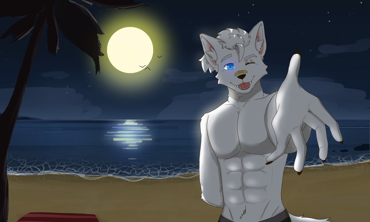Commission done again for the person who loves my character qwp 
⛱️🌕