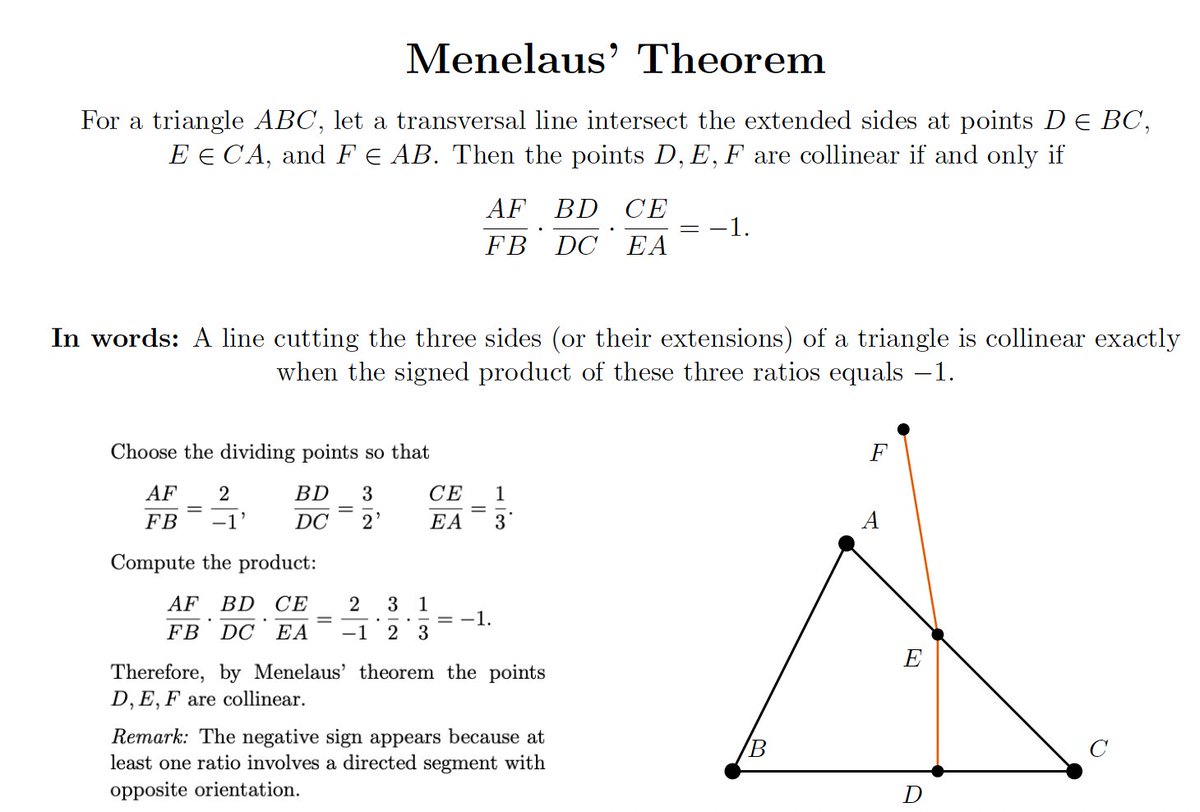 Riazi_Cafe_en's tweet image. Menelaus' Theorem: en.wikipedia.org/wiki/Menelaus%…