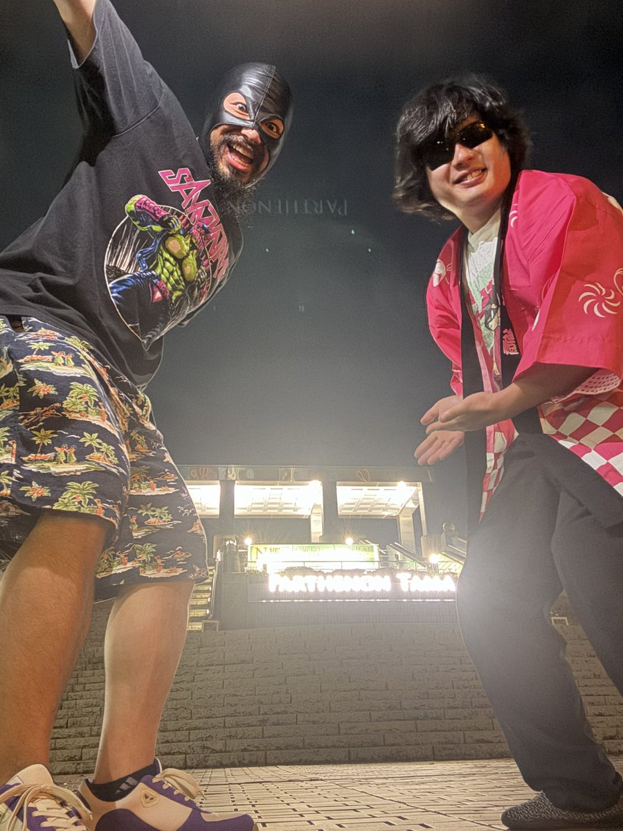 tataminsan's tweet photo. 今日は久々にMrBBとご一緒でしたー‼︎
今日はありがとー!!
#ロングホーン尾崎
#MrBB https://t.co/bPj0KF2trk