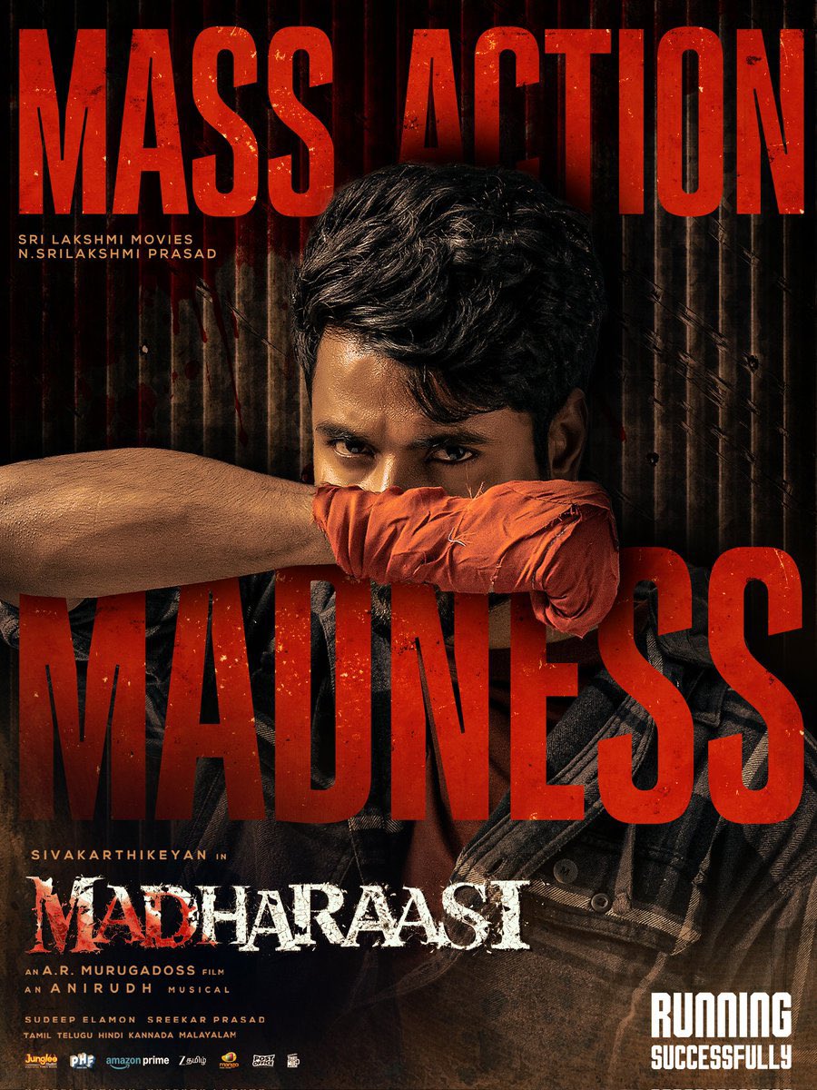 This weekend, enjoy the MASSIVE ACTION BANG with the blockbuster MADNESS 💥💥💥 

#Madharaasi 

#SMBcreation