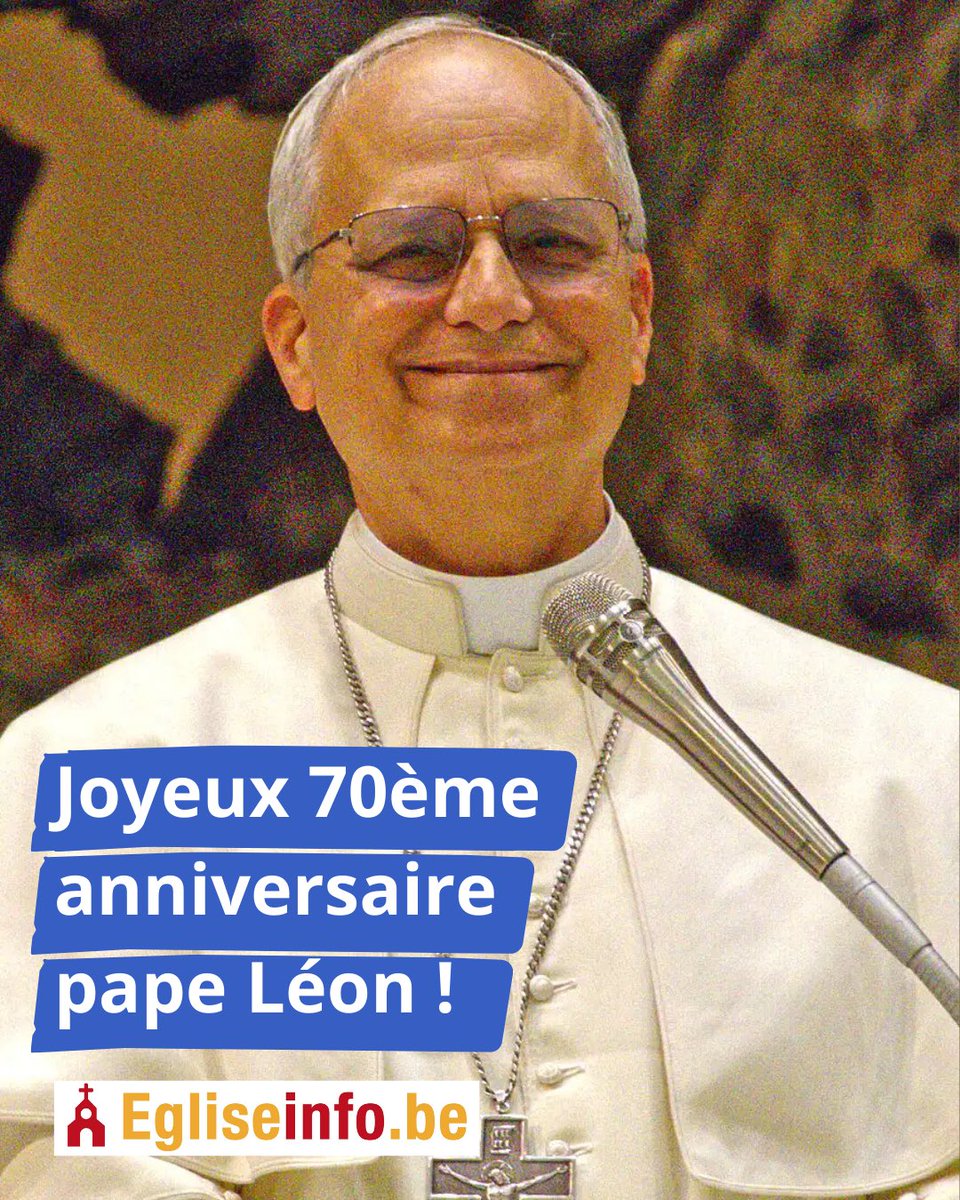 EgliseinfoBe's tweet photo. 🎂 Heureux 70eme anniversaire @Pontifex_fr et longue vie à vous. Que Dieu vous garde Saint Père ! https://t.co/x9DtREW0Rq
