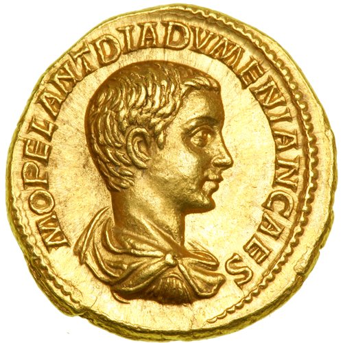 Born today 208AD Diadumenian. He was the son of Macrinus and made Caesar at the age of nine in 217 AD and Augustus in 218. After his father's defeat he fled towards Parthia but was overtaken and executed.