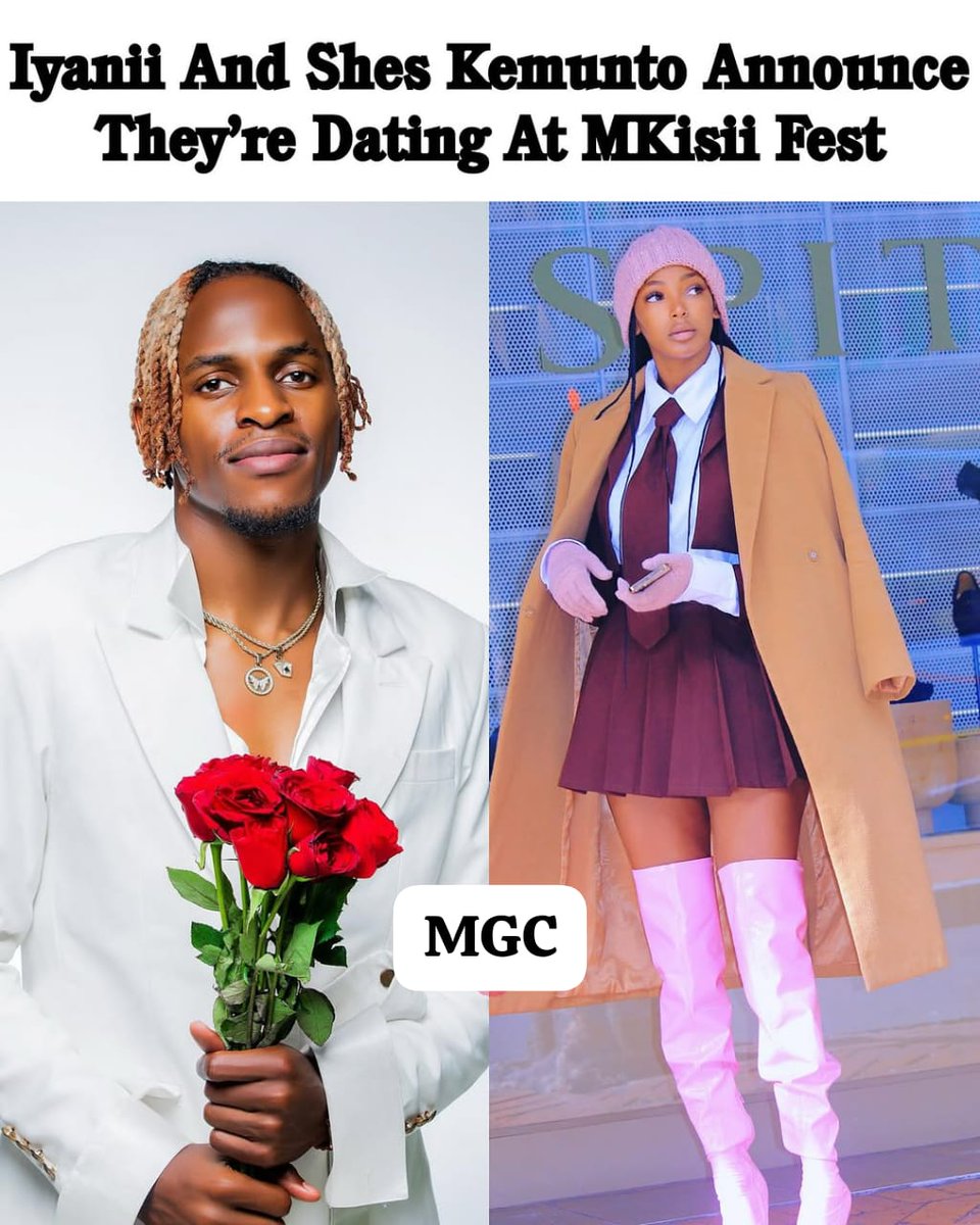 GossipMichuki's tweet photo. Iyanii and Shes Kemunto announce they're dating at MKisii Fest.
#loveyou https://t.co/0jfws2widH