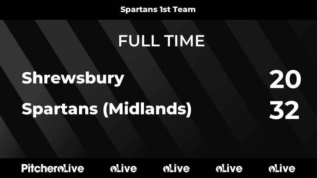 FULL TIME: Shrewsbury 20 - 32 Spartans (Midlands)
#SHRSPA #Pitchero
spartansrufc.co.uk/teams/53404/ma…