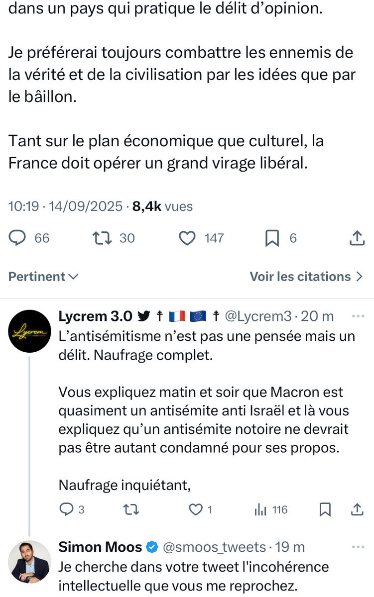 📣🇫🇷MacronardsFM🇮🇱 📻📣📻🏳🌈🇻🇪 (@macronardsfm) on Twitter photo Cher <a href="/Lycrem3/">Lycrem 3.0 ☨ 🇫🇷🇪🇺 ☨</a>
Je découvre ta reponse au Tweet de Monsieur M. C’est donc à toi que je m’adresse !
Tu as oublié que chez certains l’antisemitisme de l’extrême droite est beaucoup plus acceptable, beaucoup plus chic, beaucoup plus tendance que l’antisemitisme de l’extrême gauche Cher <a href="/Lycrem3/">Lycrem 3.0 ☨ 🇫🇷🇪🇺 ☨</a>
Je découvre ta reponse au Tweet de Monsieur M. C’est donc à toi que je m’adresse !
Tu as oublié que chez certains l’antisemitisme de l’extrême droite est beaucoup plus acceptable, beaucoup plus chic, beaucoup plus tendance que l’antisemitisme de l’extrême gauche