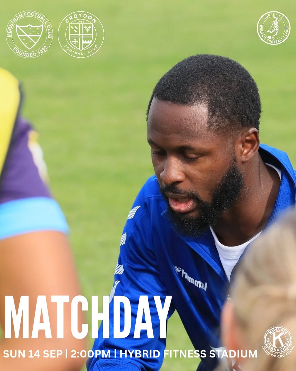 🆚 <a href="/MersthamLadies/">Merstham Ladies FC</a>
🏆 <a href="/surreyfa/">Surrey FA</a> Prem. Div.
🏟️ Hybrid Fitness Stadium RH1 3QB
📅 Sun 14th Sept 
🕑 2pm
💷 £3

#WeAreCroydon