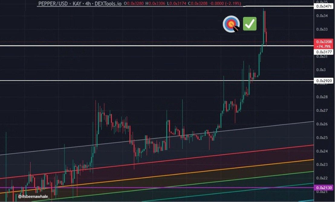 🌶️ $PEPPER x #PEPPER | UPDATE 9

🎯✅ All targets completed! <a href="/PepperChain/">$PEPPER For The People 🌶</a>

💸 For now, short term traders selling &amp; take profits. We may see little bit more red candles on chart if 🌶️ falls down 3177

📈 3756- 5424 new 🚀 targets!
📉 2850-30 new buy area!

$CHZ #CHZ #PepperPeople