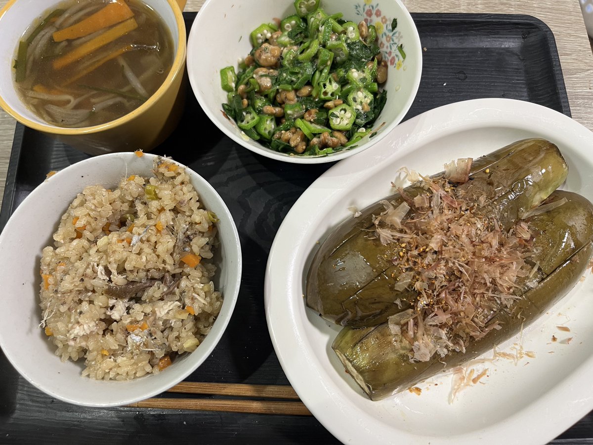 郷土料理さより飯と🍆