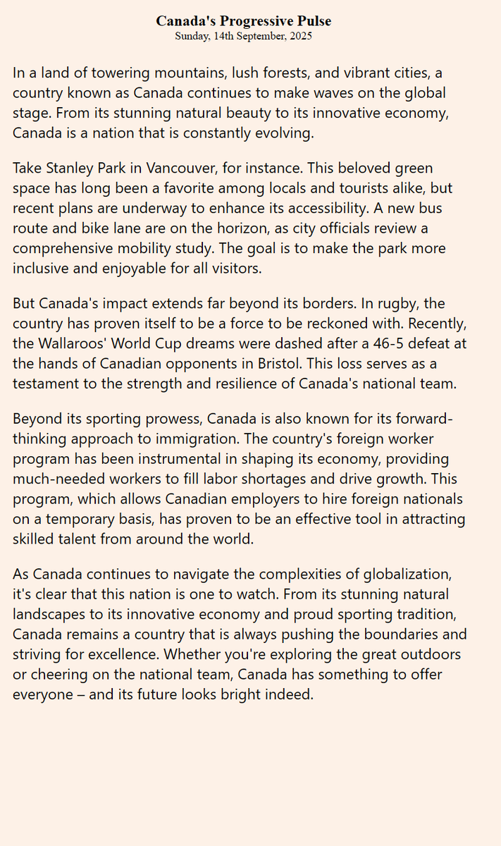 canada_uplift's tweet photo. . "Canada, land of endless possibilities! Just in time for summer, Vancouver's Stanley Park is getting a new bus route to make it easier to enjoy all its beauty. Plus, cyclists can look forward to a bike lane - yay! #CanadaPositiveNews #ProgressiveCanada https://t.co/CgNXy2TB0H