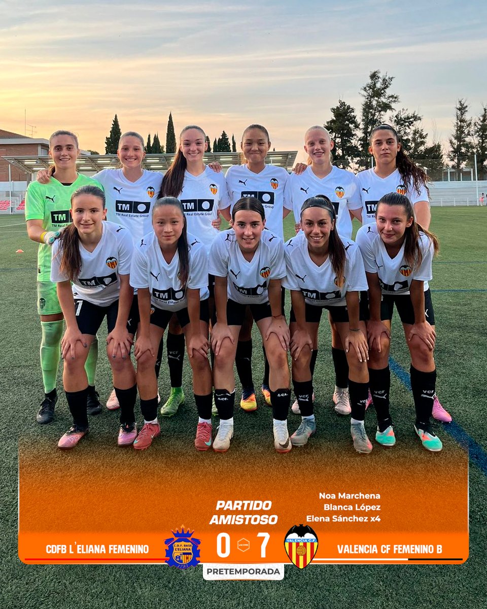 _LasChes's tweet photo. VALENCIA FEMENINO B
Último partido de pretemporada del Valencia Femenino B
0️⃣ L'Eliana Femenino
7️⃣ @VCF_Femenino B
⚽Elena (4), @Blanquitaa30 y @noamarchena
#pretemporada #lasches #amuntvcf #futfem #futbolfemenino #vcff #vcffem #valenciafemenino #cantera @Academia_VCF https://t.co/2msUFC6yuv