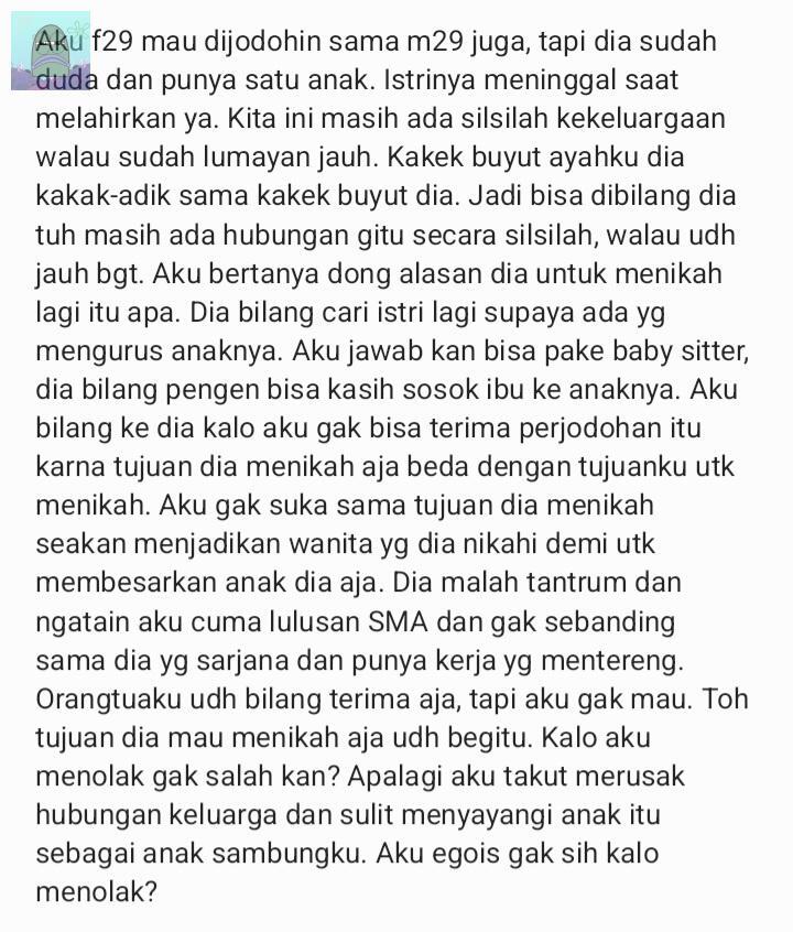 💚 aku gak mau nanti merusak hubungan baik antar keluarga dan cowok itu juga keliatan kayak masih belum siap berumah tangga lagi