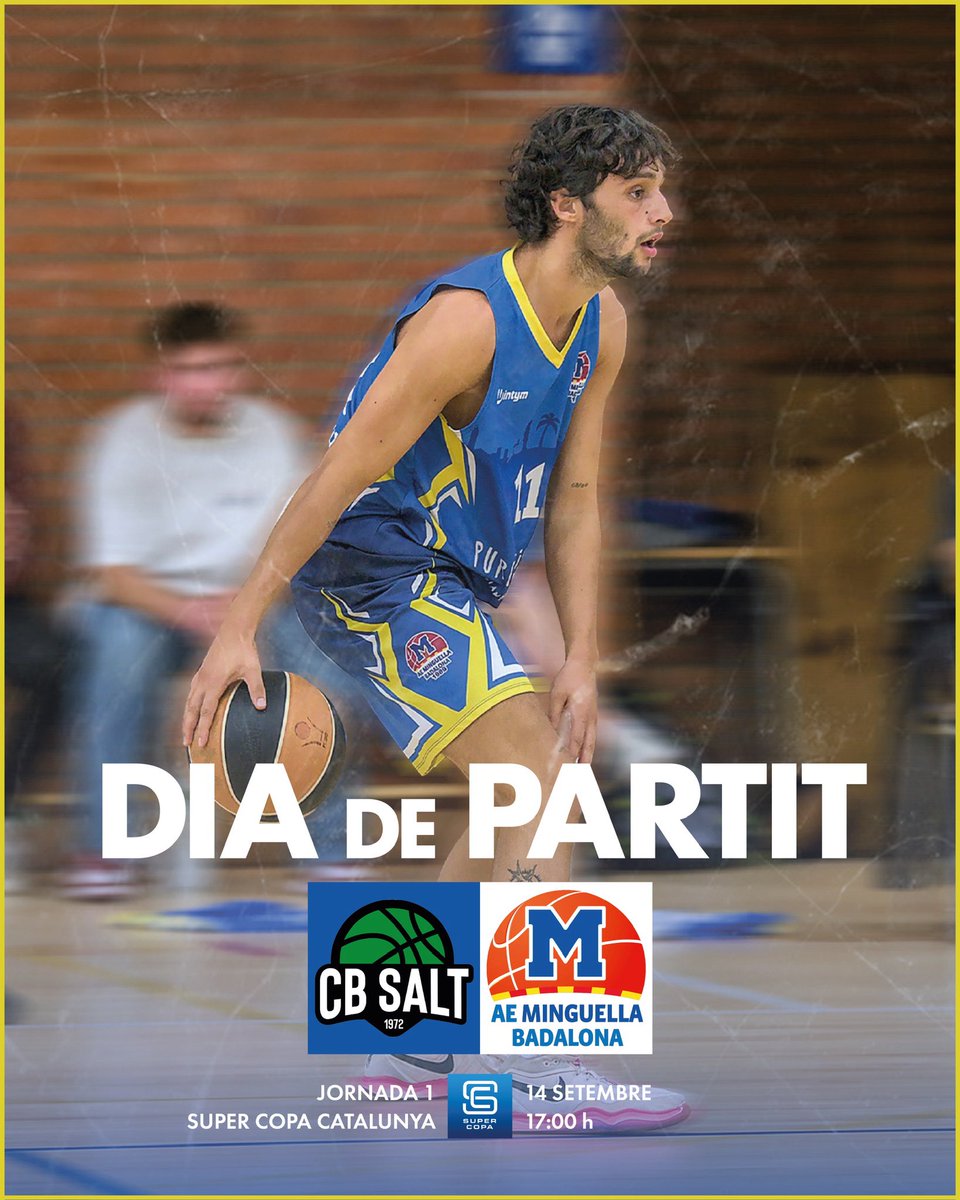 AEMinguella's tweet photo. 🏀DIA DE PARTIT

⛹🏻Jornada 1
🆚 CB Salt
⏰17h
📍Pavelló Municipal d’esports de Salt

#bluewarriors 💙🤍 https://t.co/jrPMUqmgqi