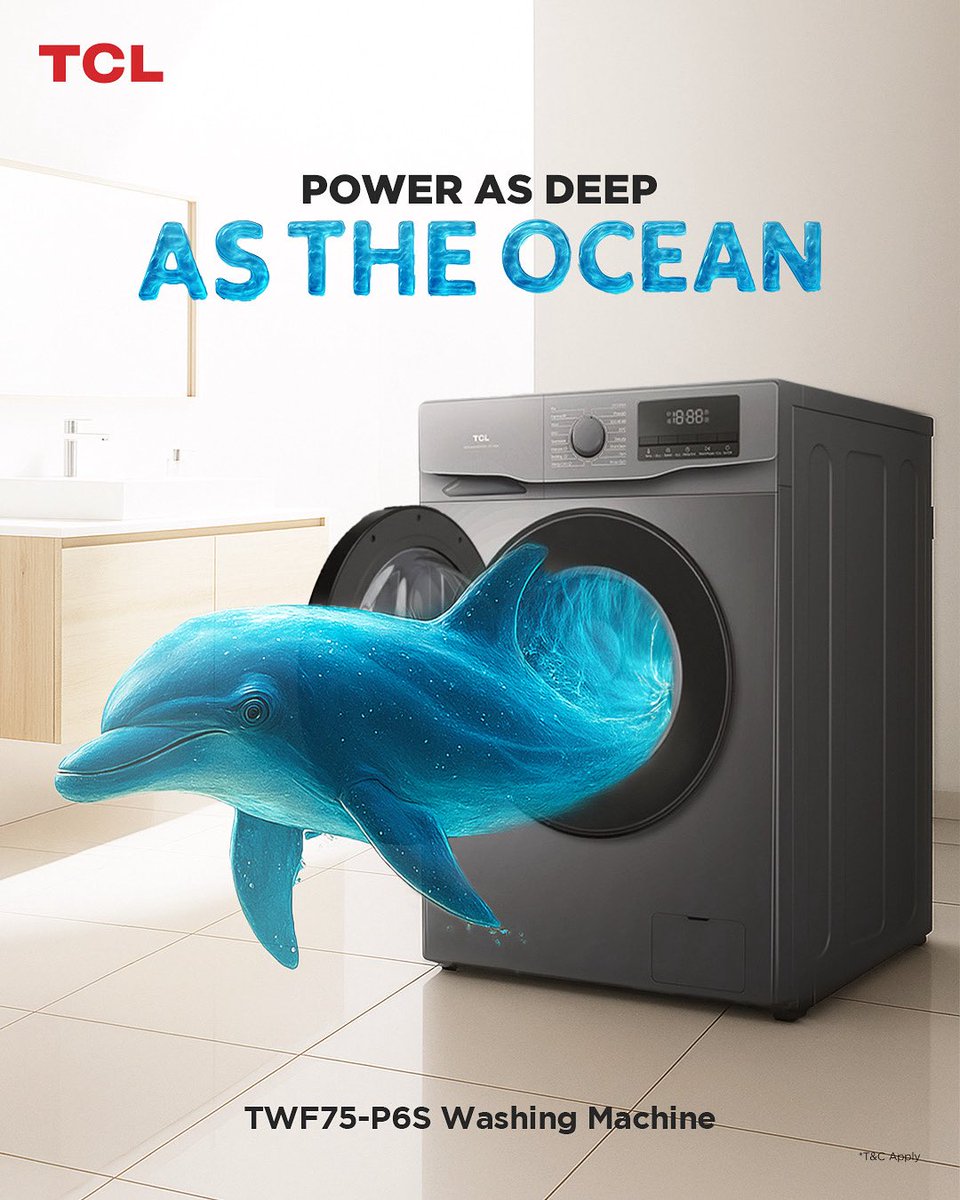 tcl_india's tweet image. ✨ Smart wash, smarter living!
With TCL Washing Machine, laundry isn’t a chore anymore, it’s effortless care for your clothes. 👕👗
From powerful cleaning to energy efficiency, everything you need for a fresher lifestyle is right here. 🌿💧
#TCL #WashingMachine #SmartLiving…