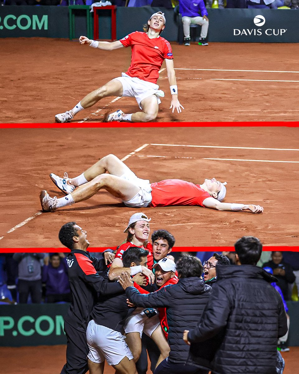Secuencia: hacés historia y le das a tu país el pase a los Qualifiers 2026 en el court que lleva el nombre de tu abuelo y tu tío abuelo 🇵🇪❤️

#CopaDavis