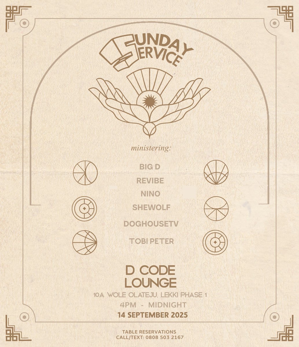 Now we take it to the Lord in prayer. See you at <a href="/Sundayservice_X/">Sunday Service</a> where the gospel is house and the sermon is dance.

Don’t be late ❤️