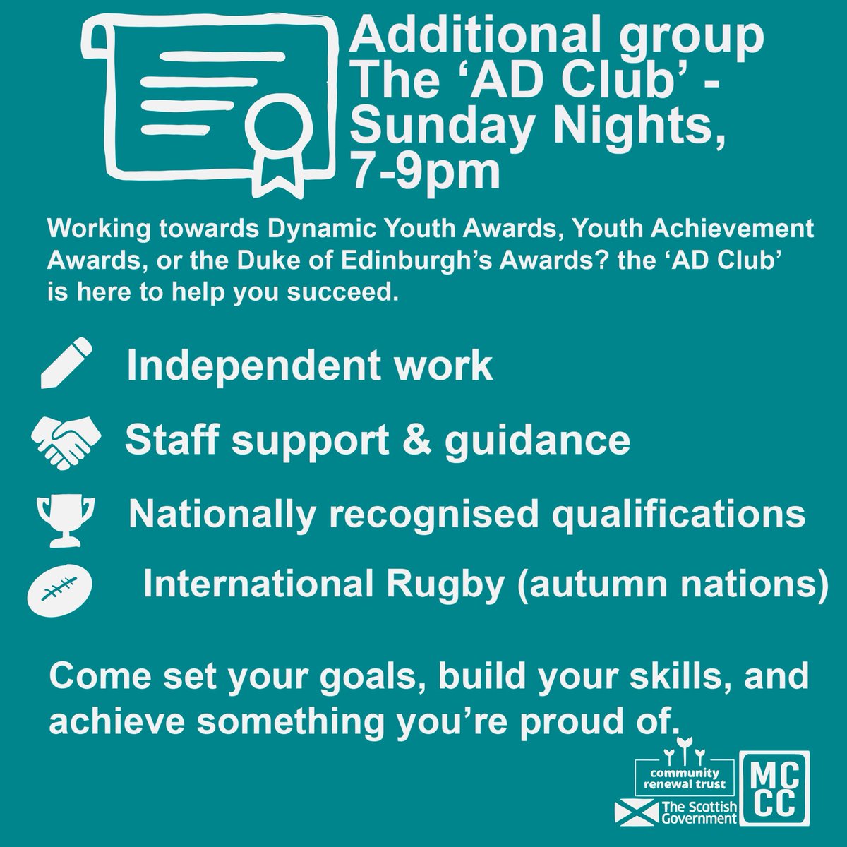 🚨 NEW youth groups in Magdalene! 🚨
We’re starting fresh &amp; want young people to shape their clubs 🎉

👉 First session: TONIGHT, 7pm at Magdalene CC
New staff • New groups • DofE opportunities

Come be part of something new! #MagdaleneCC #YouthWork