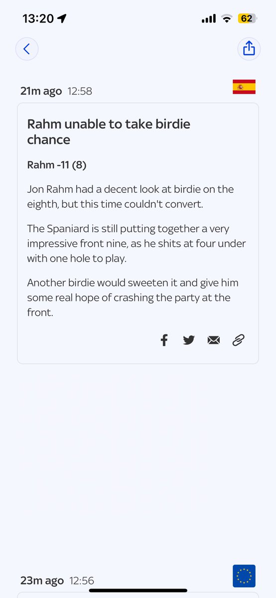LoftsHenry's tweet photo. Fair play Rahmbo… we’ve all been there mid-round🤣👍🏻 #golf #PGA https://t.co/XHb8bxJns0