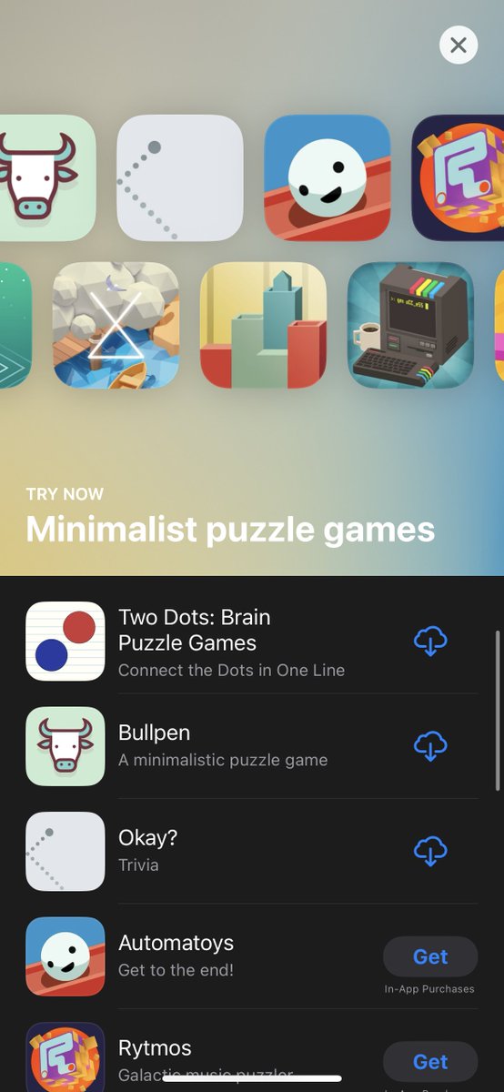 Very surreal experience to be browsing the 'Today' tab in the App Store today and seeing my app 🐂 Bullpen listed alongside the likes of Monument Valley, Blackbox and Threes! 🤯😍