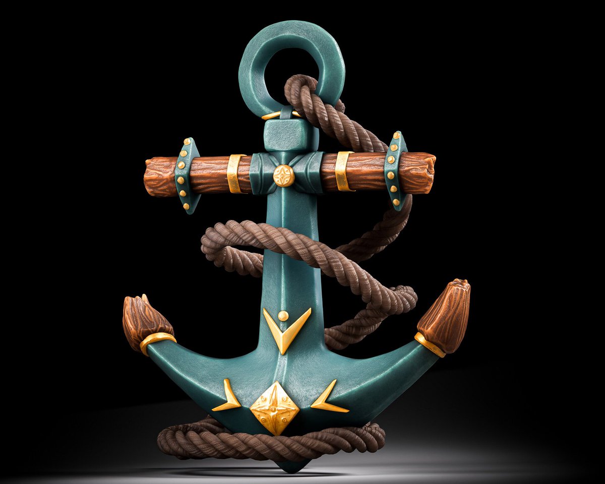 This one. Made in a day, only reference was a normal anchor, played around with the colors and design. Just creativity running freely. No thinking, just finding what felt right for this exact thing.