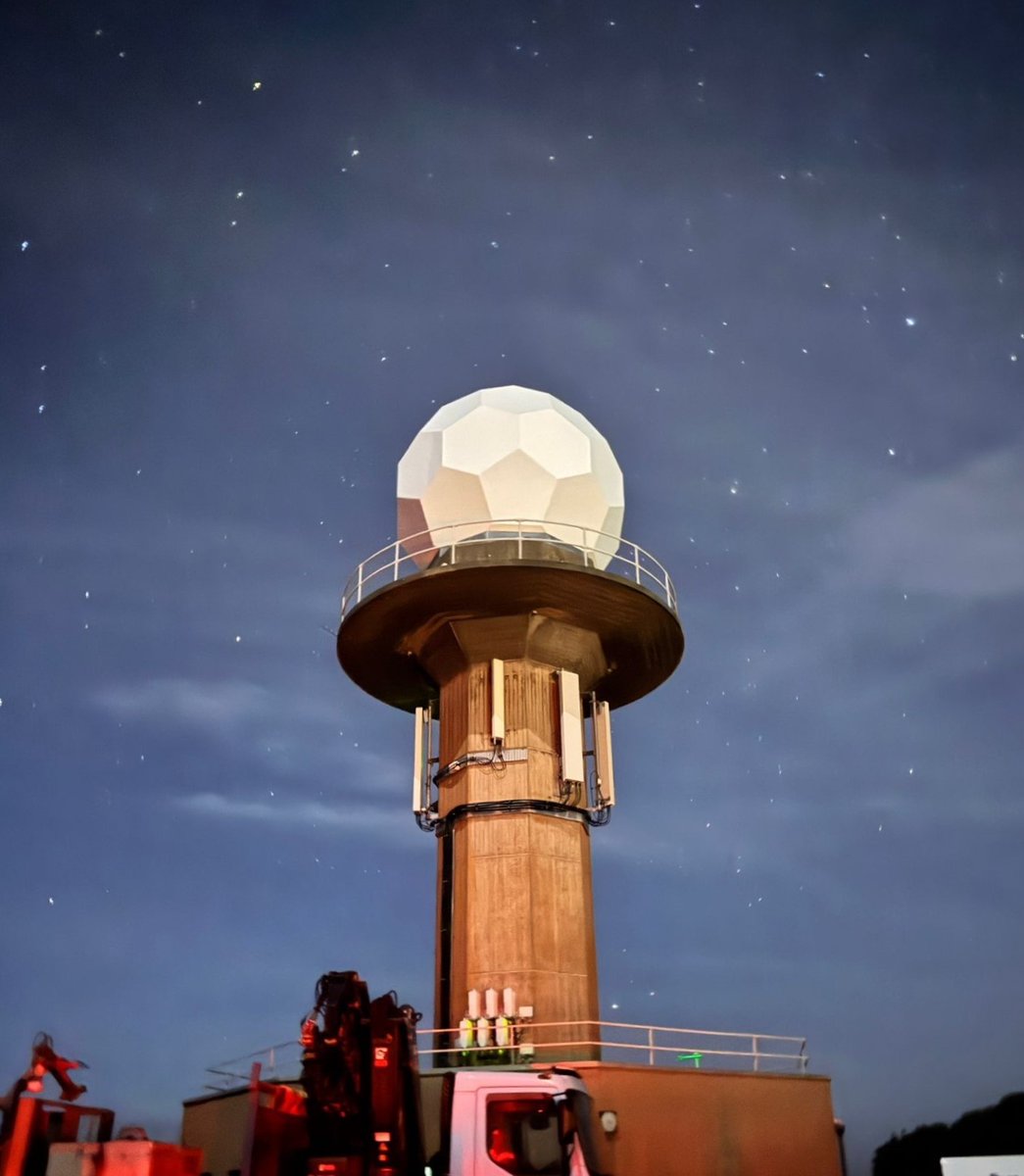 Thanks to some lighter winds last night, the radar dome is clean and ready for a new coating. Weather allowing, it should be back up and running in the next few days.