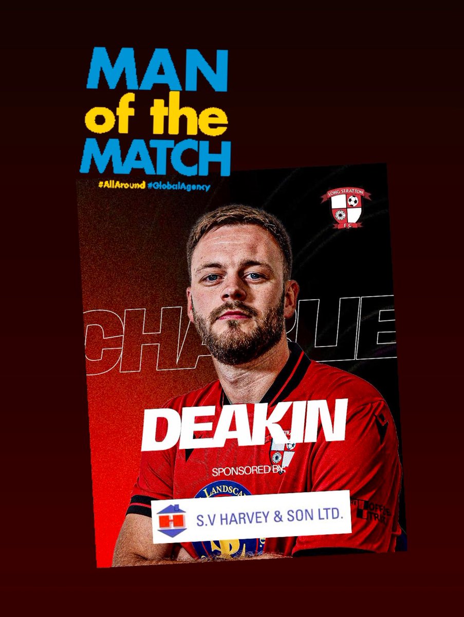 longstrattonfc's tweet photo. Well played @CharlieDeakin31 - Our Svienn’s Wines MOTM in yesterdays 1-4 win on the road 💪

Deaks is sponsored by SV Harvey &amp; Son https://t.co/16BVTbhesq
