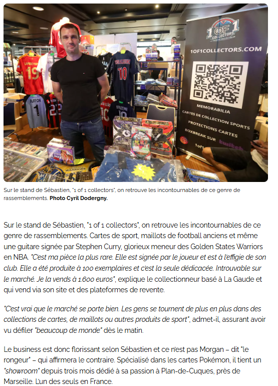 mat1peussa's tweet image. #MonacoCardshow 
Très bonne expérience pour ce premier salon en ce qui me concerne, de très belles rencontres avec des visiteurs pour certains experts dans le domaine et pour d'autres à qui on a fait découvrir ce milieu de collectionneurs.  En prime un article dans #Monacomatin