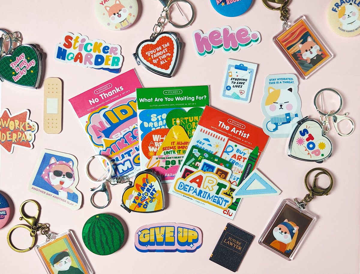 studio_clu's tweet image. New stickers, button pins, and keyrings are now available in studioclu.com and Shopee! 💖

🧡 Use code CLUBEROFF in our website to get 10% off, min. spend of P499
📦 Free Standard Shipping for local orders above P999
✈️ We ship worldwide (except US)